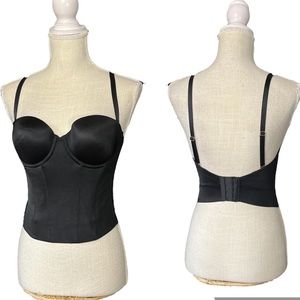 Victoria’s Secret black bustier low back size 34C